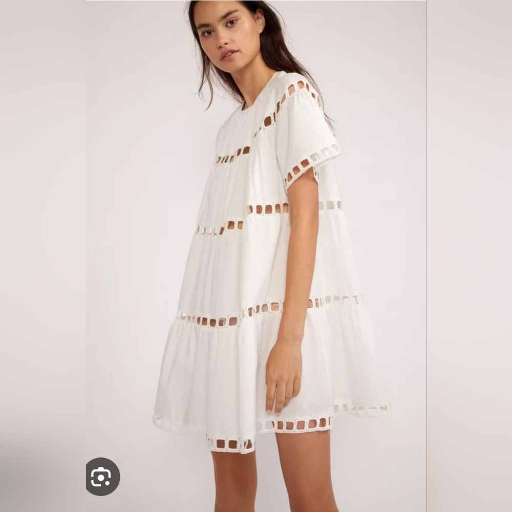 Cynthia Rowley Eyelet Postcard Dress Euc!